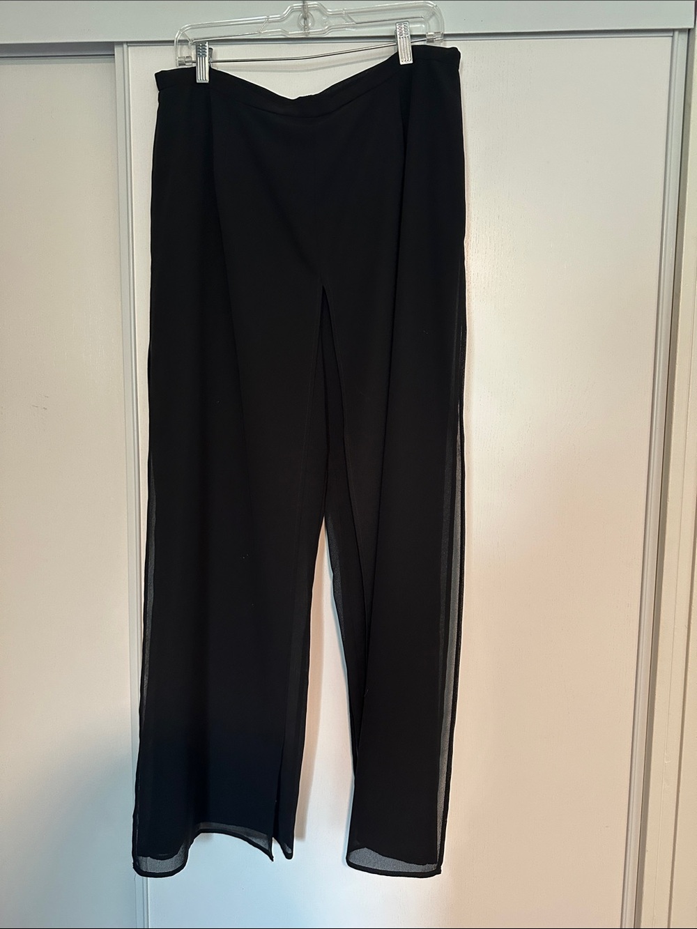 JBL Black Split-Front Wide Leg Trousers